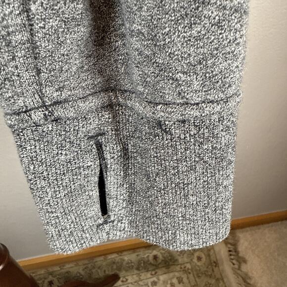 Lululemon Warm For Winter Jacket Size 12 Heathered Speckled Black Cotton Terry - Picture 3 of 9